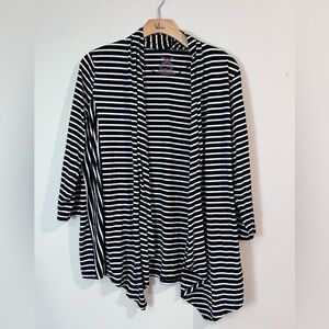Faded Glory Black and White Striped Shirt